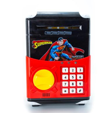 Дитячий сейф-скарбничка Cartoon Bank з кодовим замком Супермен
