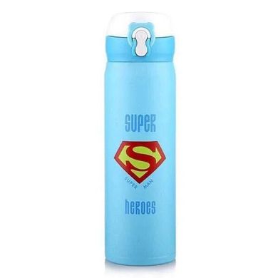 Термос Super Heroes (Супер Мен) Блакитний