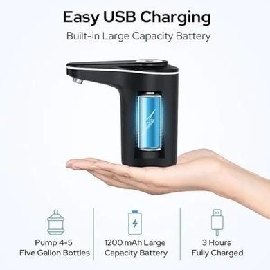 Помпа для води Automatic water dispenser Чорна
