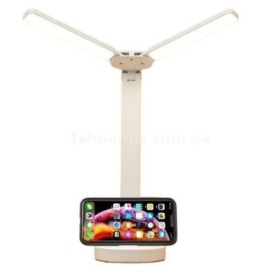 Лампа настольная светодиодная с подставкой для телефона LED table lamp Белая