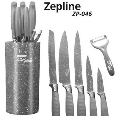 Набір ножів на підставці 6 предметів Zepline ZP-046 Чорний