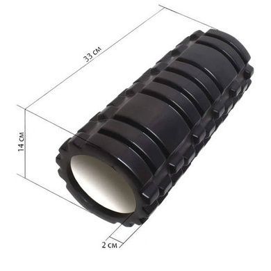 Ролик для йоги массажный (спина и ног) OSPORT 14*33см Черный