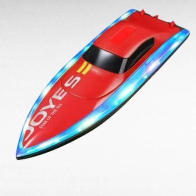 Катер акумуляторний на радіокеруванні з підсвіткою та підставкою 4 D-S 7 Червоний