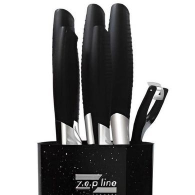 Набір ножів на підставці 6 предметів Zepline ZP-046 Чорний