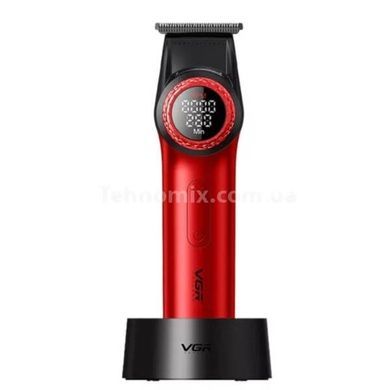 Триммер аккумуляторный 4 насадки 6000- 8000 RPM 2500mAh VGR V-977 RED Черный с красным