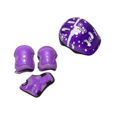 Ролики дитячі розсувні з повним комплектом захисту 27-30 Happy Violet Фіолетові