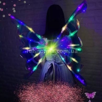 Крила феї світлодіодне підсвічування, музика на батарейці Wings of Fairie Голографічні
