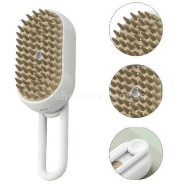 Щетка паровая для шерсти животных с ручкой Steamy Brush Pet Белая