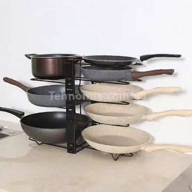 Полка органайзер для кастрюль (41,5х48х20см) Черная
