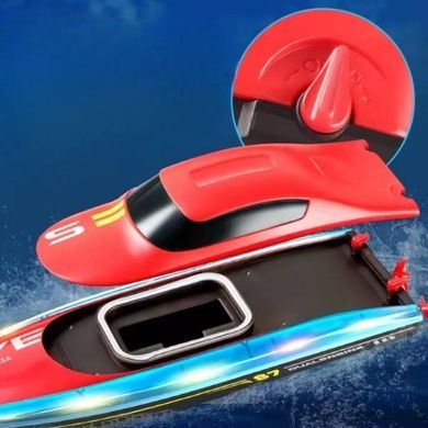 Катер акумуляторний на радіокеруванні з підсвіткою та підставкою 4 D-S 7 Червоний