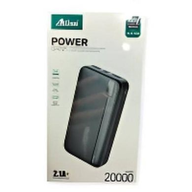 Power Bank с функцией быстрой зарядки 20000mAh Allison Als-s22 5V\2.1A Черный