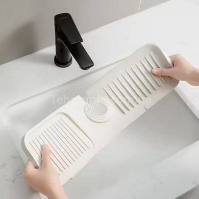 Килимок бризковик на кран Drain mat LY-692 Білий