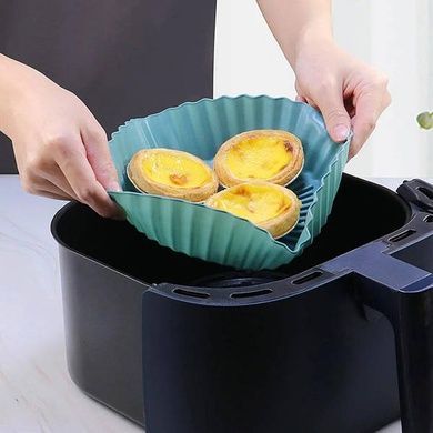 Форма силиконовая для воздушной фритюрницы Food Grade Silica Голубая