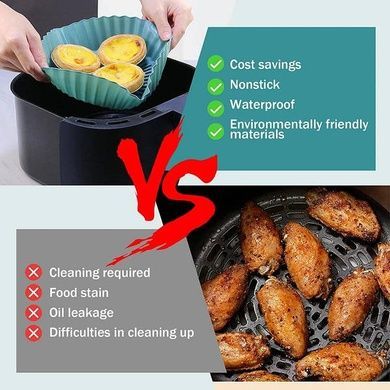 Форма силиконовая для воздушной фритюрницы Food Grade Silica Голубая