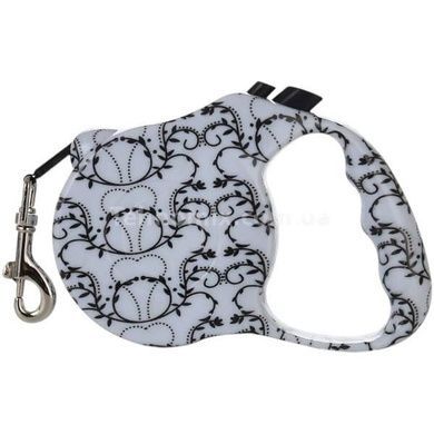 Повідець-рулетка 5м Retractable Dog Leash Білий Лоза
