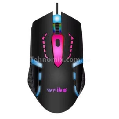 Мышка компьютерная проводная Weibo M-39 Черная