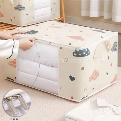 Сумка для вещей и постельного белья на 50л узор Облако Бежевый BAG