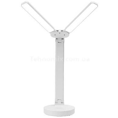 Лампа настольная светодиодная с подставкой для телефона LED table lamp Белая