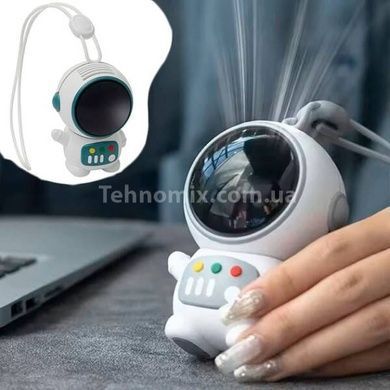 Мини-вентилятор безлопастный на шею USB Синий