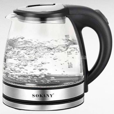Электрочайник стеклянный с подсветкой 1.2 л 1500В Sokany SK-SH-1059