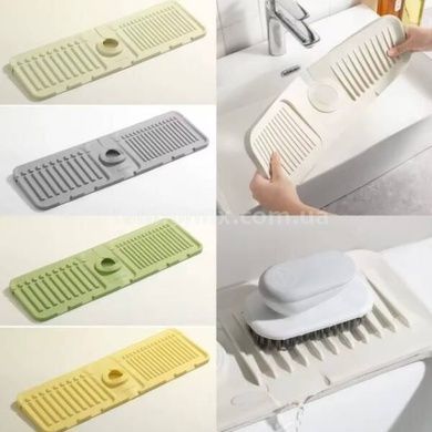 Килимок бризковик на кран Drain mat LY-692 Білий