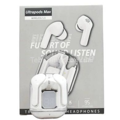 Беспроводные наушники с индикатором заряда ultrapods max Белые