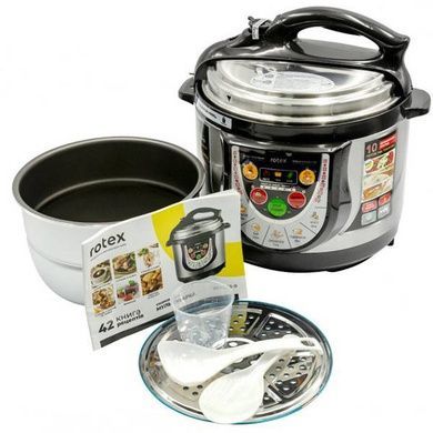 Мультиварка ROTEX REPC53-B, 5 літрів 900 Вт, 10 програм + Подарунок Пензлик