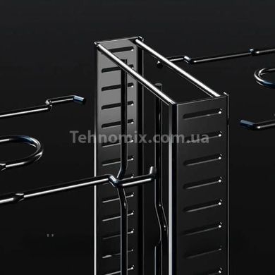Полка органайзер для кастрюль (41,5х48х20см) Черная