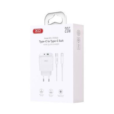 Мережевий зарядний пристрій XO L137 PD20W/QC18W 1USB-A+1USB-C Fast Charging Charger Біле