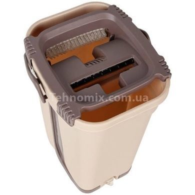 Комплект для прибирання відро та швабру HouseWork flat bucket Mop 8л Коричневий