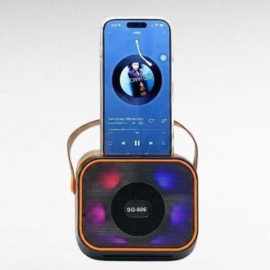 Колонка акумуляторна портативна Bluetooth TS‑5578 Чорна з помаранчевим