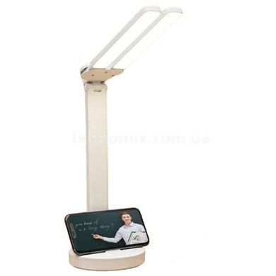 Лампа настольная светодиодная с подставкой для телефона LED table lamp Белая
