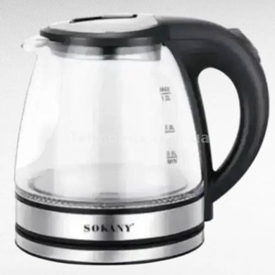 Электрочайник стеклянный с подсветкой 1.2 л 1500В Sokany SK-SH-1059