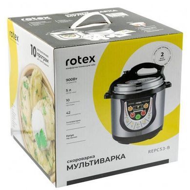 Мультиварка ROTEX REPC53-B, 5 літрів 900 Вт, 10 програм + Подарунок Пензлик