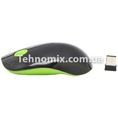 Мышь беспроводная компьютерная MOUSE G217 Черно-зеленая
