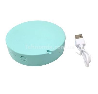 Зеркало круглое с LED подсветкой Portable Rechargeable Голубое