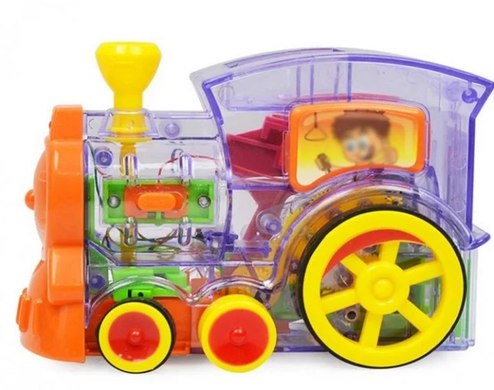 Набір іграшок-поїзд доміно Happy Truck Sciries 100 деталей