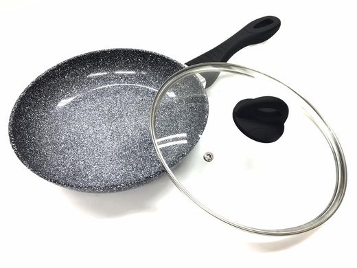 Сковорода з кришкою і гранітним покриттям 28 см BN-576