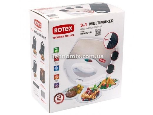 Бутербродница-Сэндвичница Rotex RSM221-B, 750 Вт