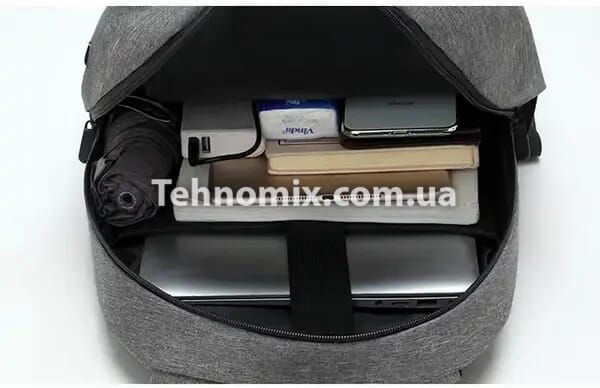 Рюкзак городской 3в1 с сумкой и кошельком Серый