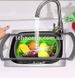 Складной силиконовый дуршлаг для мытья овощей и фруктов JM-608-1 Зеленый