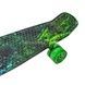 Пенни борд со светящимися колесами PU Penny Board H20 Черный с сине-зеленым принтом