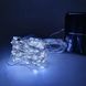 Светодиодная гирлянда 12м 100LED RGB (питание от солнечной панели) Холодный белый