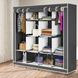 Шафа для одягу тканинна 4 секції 170х45х170см Storage Rack 88170 Сірий