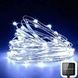 Светодиодная гирлянда 12м 100LED RGB (питание от солнечной панели) Холодный белый