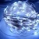 Светодиодная гирлянда 12м 100LED RGB (питание от солнечной панели) Холодный белый