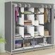 Шафа для одягу тканинна 4 секції 170х45х170см Storage Rack 88170 Сірий