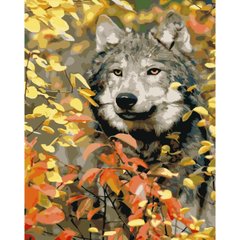 Картина по номерам Strateg ПРЕМИУМ Волк на охоте с лаком размером 40х50 см (SY6756)
