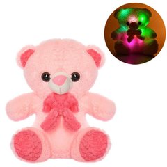 Плюшевий світиться ведмедик Тедді 30 см Рожевий