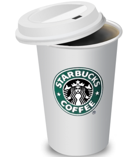 Керамическая термочашка Starbucks Белая